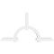 Ekena Millwork Ericson Architectural Grade PVC Gable Bracket, 108"W x 58 1/2"H x 6"D x 6"F, 13/12 Pitch GBP108X59X0606ERI00 - alternate 4